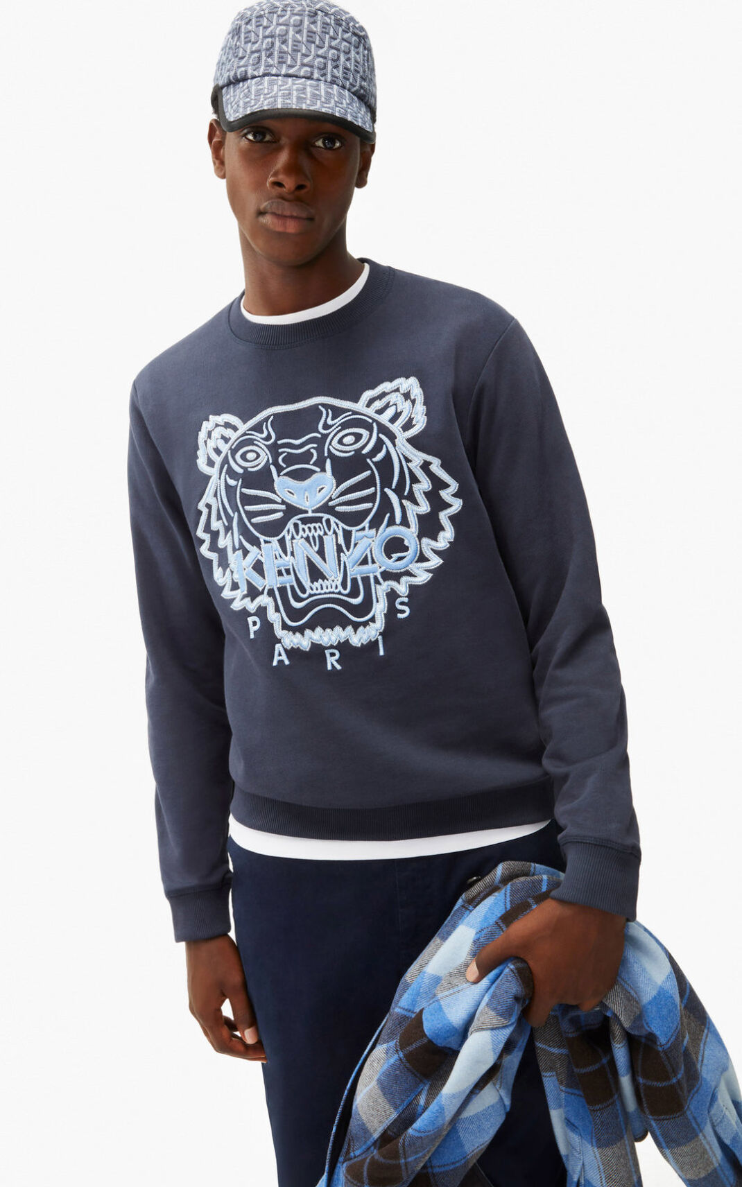 Sudadera Kenzo Tiger Hombre Azules Negras - SKU.6011000